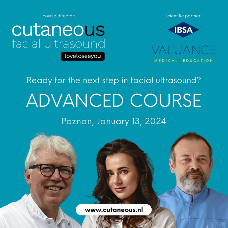 Cutaneous Basic course facial ultrasound 2024
